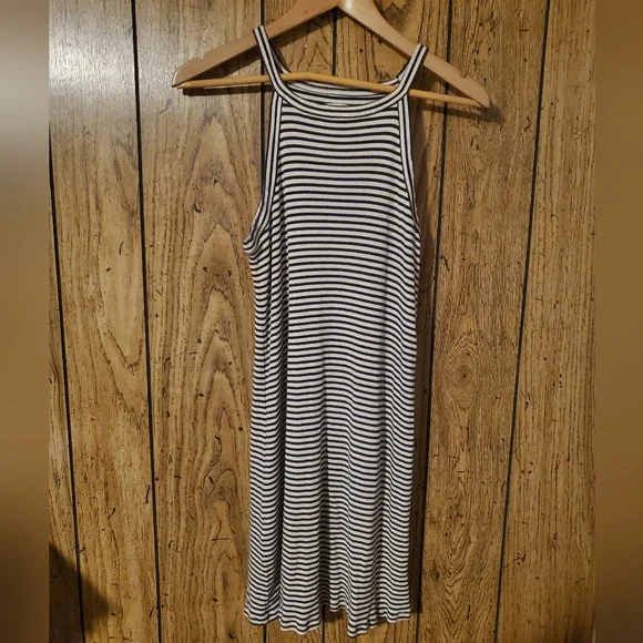 MADEWELL District Ribbed Striped Knit Tank Dress - Medium - Picture 2 of 5